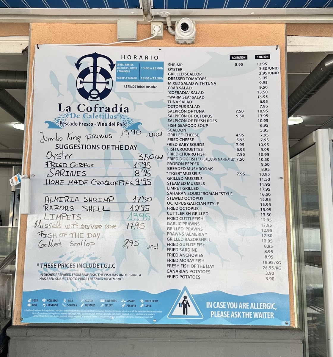 La Cofradia de Caletillas Menu - Image 2